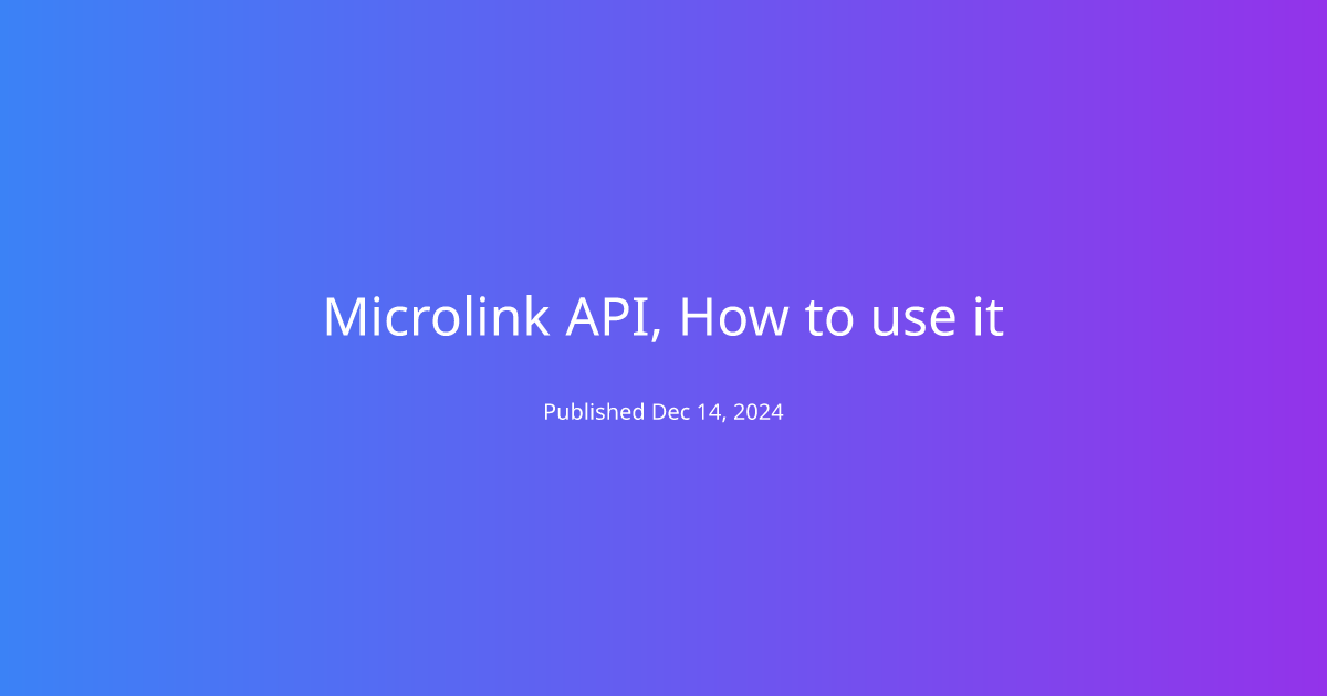 Microlink API, How to use it